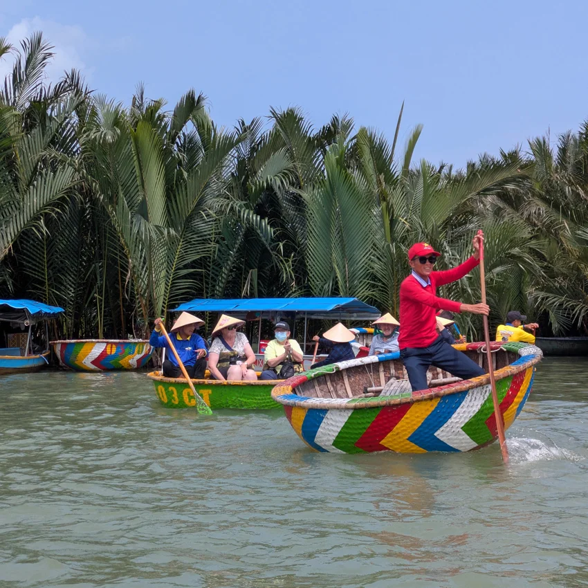 Hoi An basket boat coconut forest experience