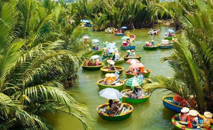 Hoi An basket boat coconut forest experience in Cam Thanh village