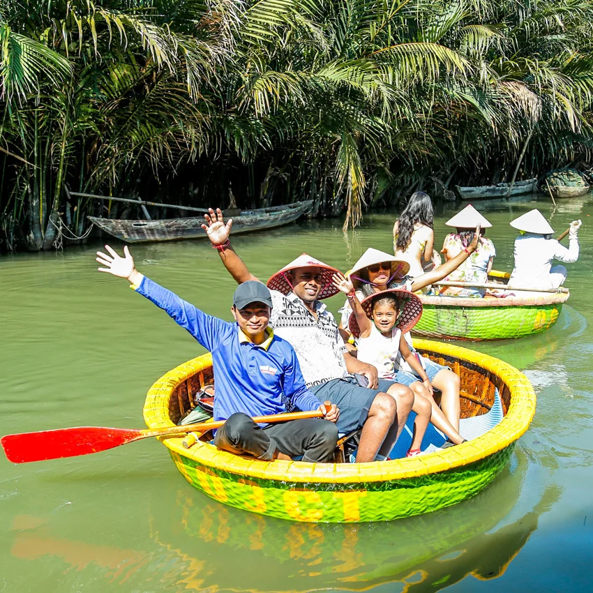 cam thanh coconut forest waterway basket boat ride