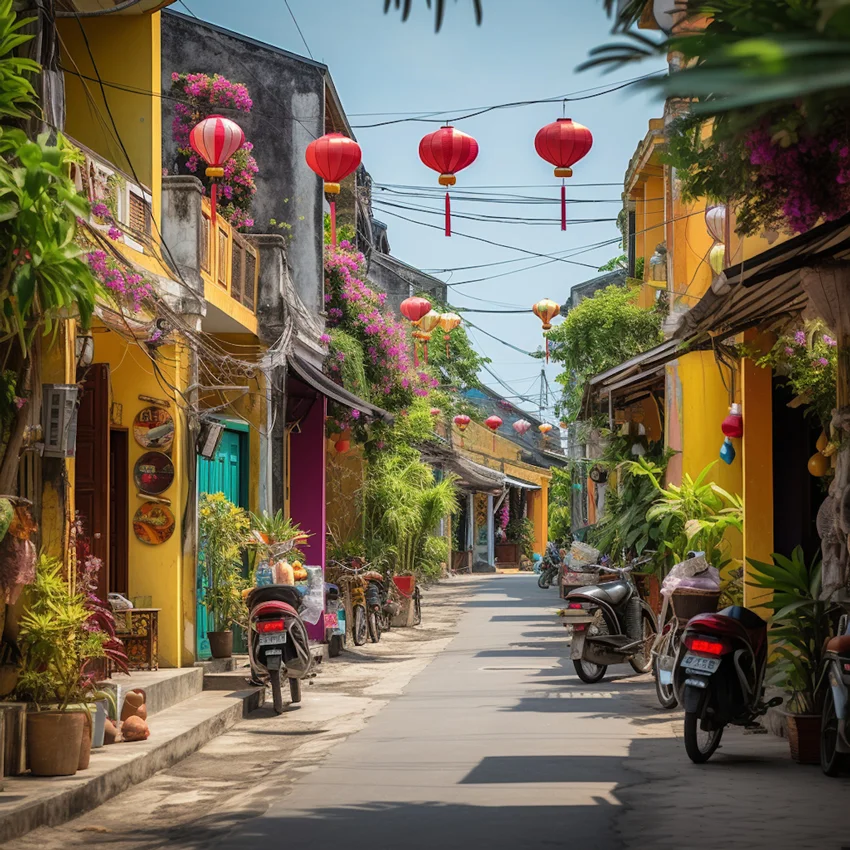 hoi an ancient town morning walking streets