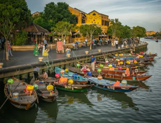 Hoi An lantern boat ride on Hoai River at night