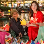 lantern festival in hoi an with colorful lanterns on historic streets