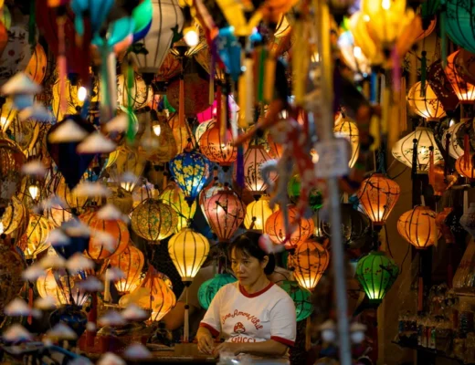 lantern making hoi an experience with local artisans crafting silk lanterns
