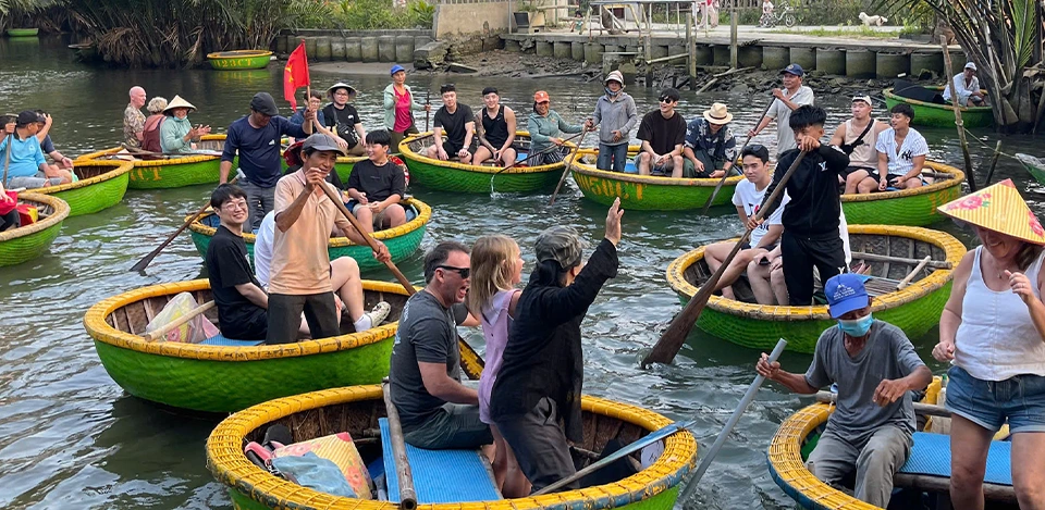 basket boat hoi an in Hoi An Vietnam