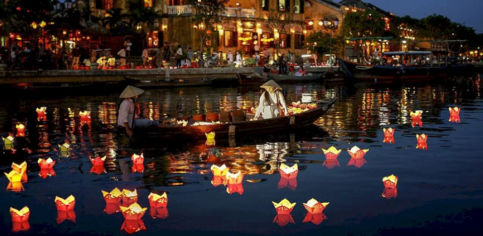 hoi an night river location in Hoi An Vietnam