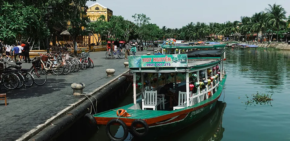 hoi an river dock guide where boats depart in Hoi An Vietnam